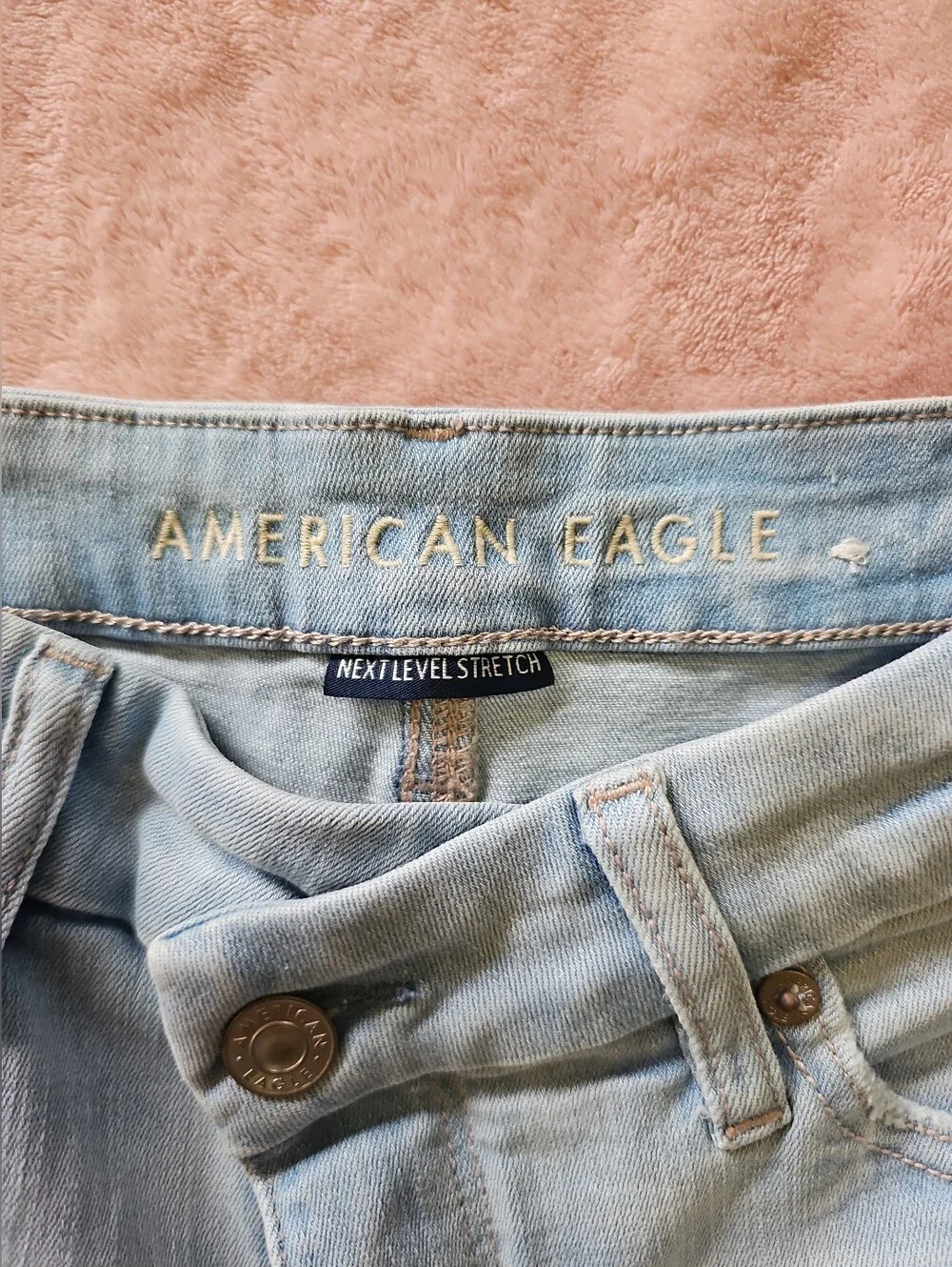 American Eagle Light Blue Denim Shorts